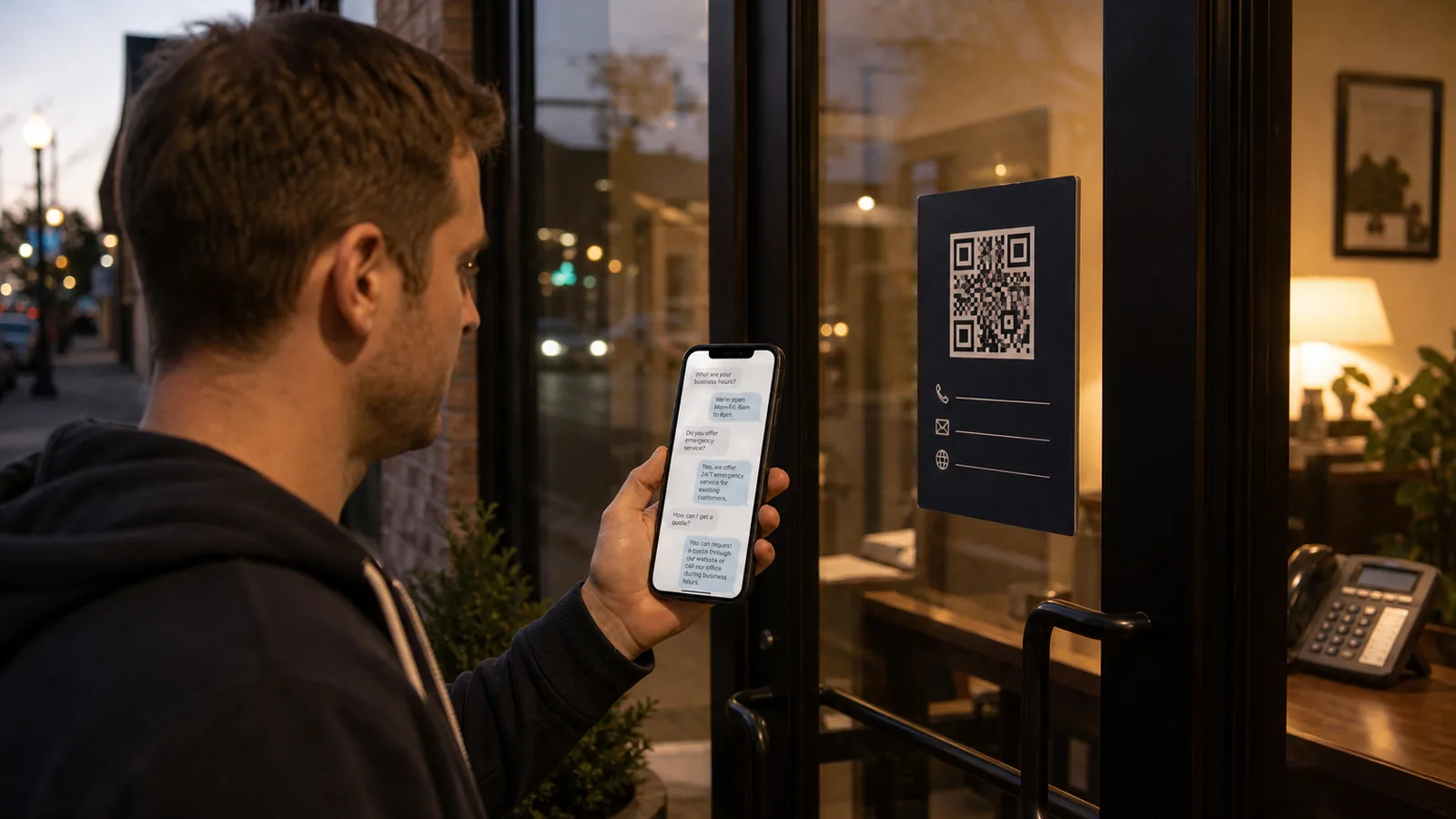 영업시간 이후 QR 또는 링크 목적지는 기본 질문에 답하되, 판단이 필요한 문제는 사람에게 이어지게 해야 합니다.
