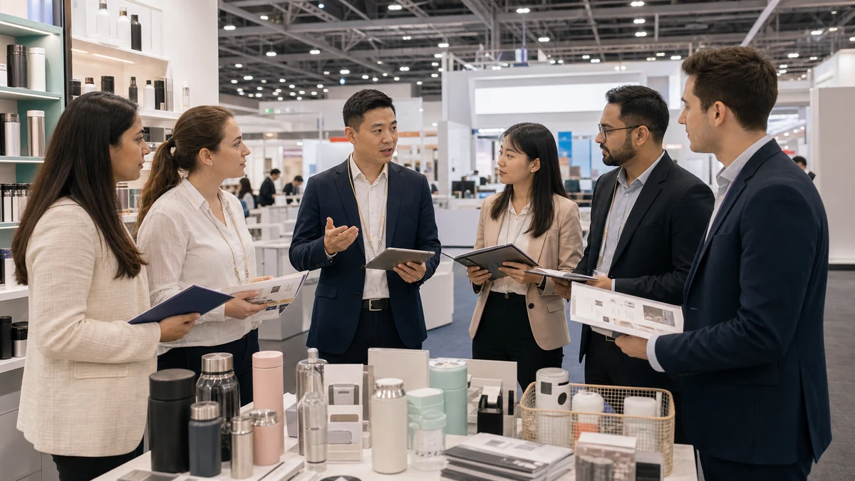 Design the booth for fast scans and deeper meetings