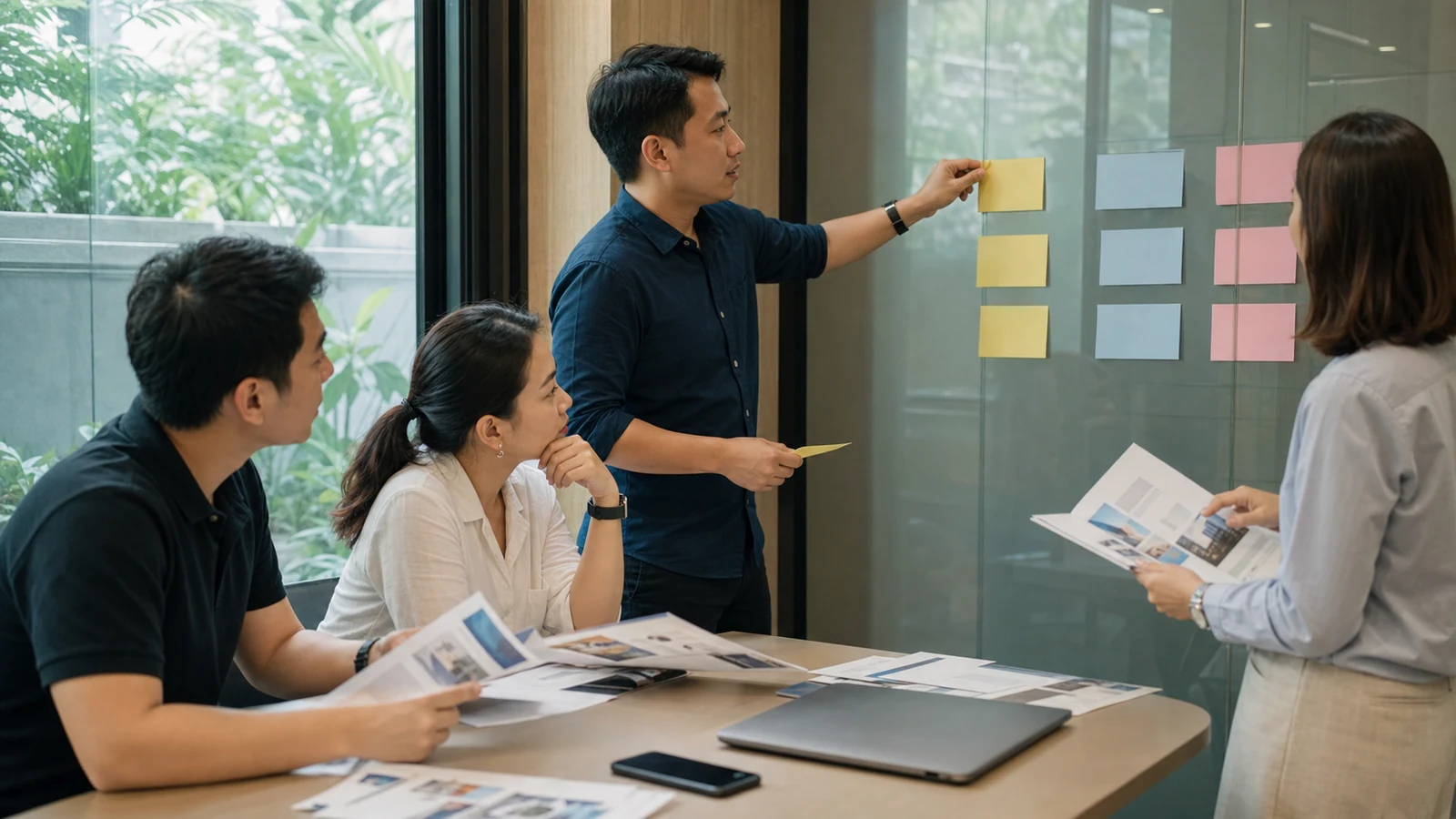 Singapore operations team sorting customer enquiries into self-service, live-data, and human-review groups