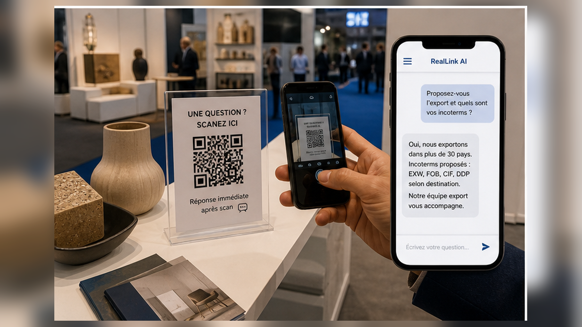 Test de QR code sur stand avec page de réponse publique