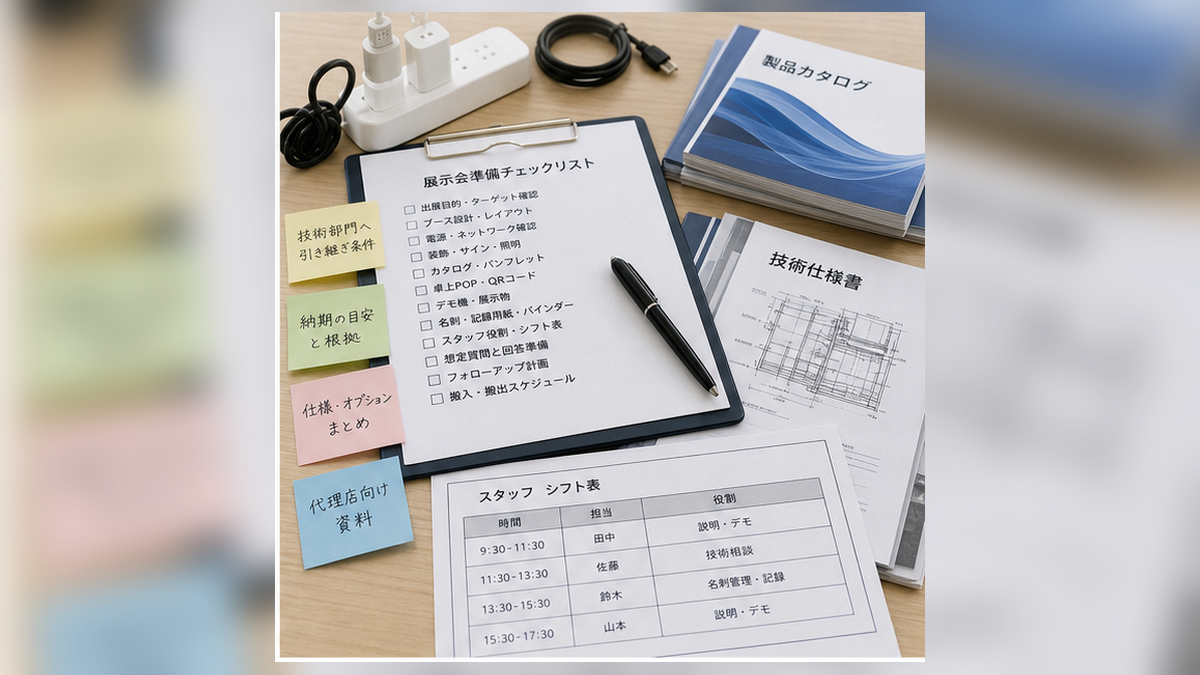 展示会出展企業のリスクチェックリストと来場者質問マップ