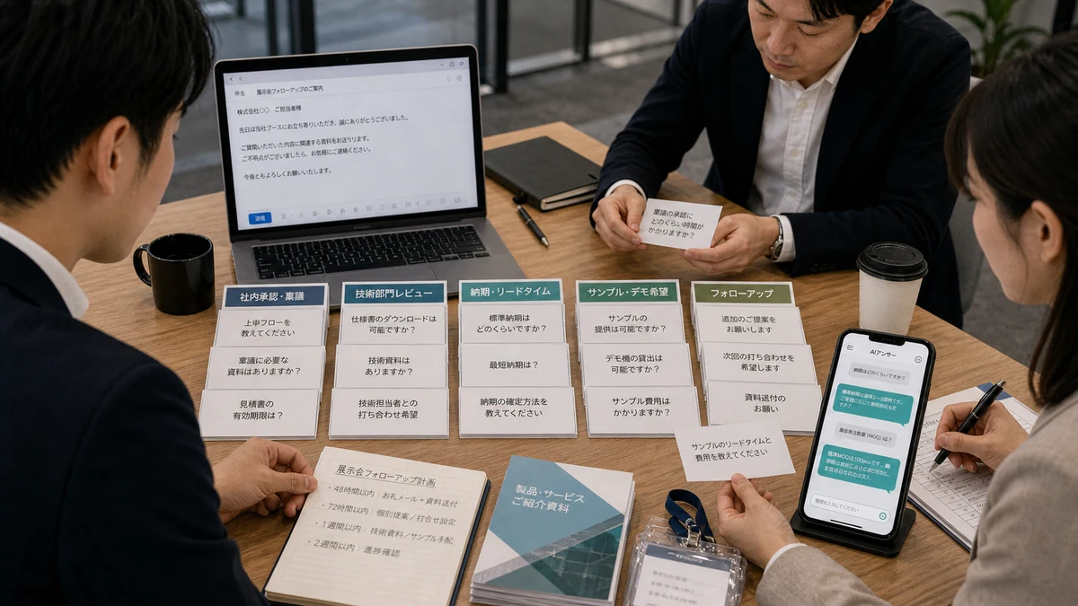 質問タイプ別に整理された会期後フォローのイメージ