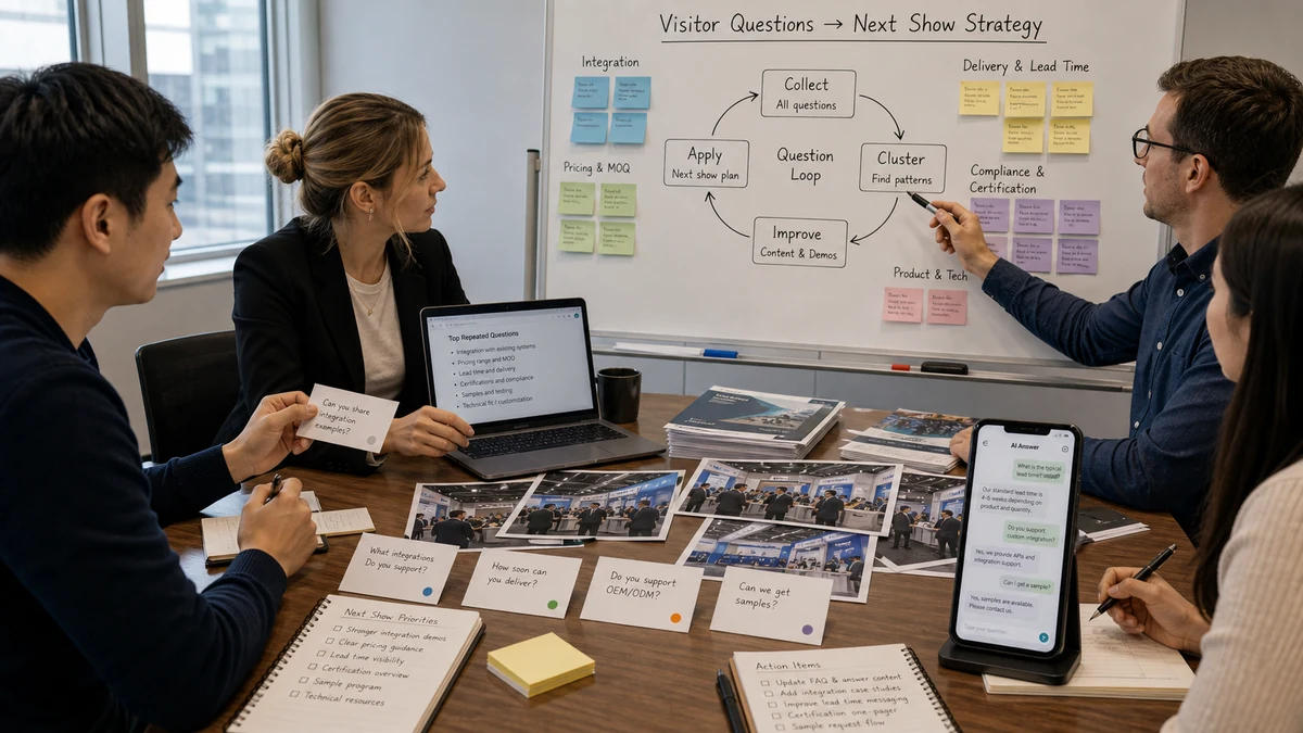 Question pattern loop from trade show to next booth planning