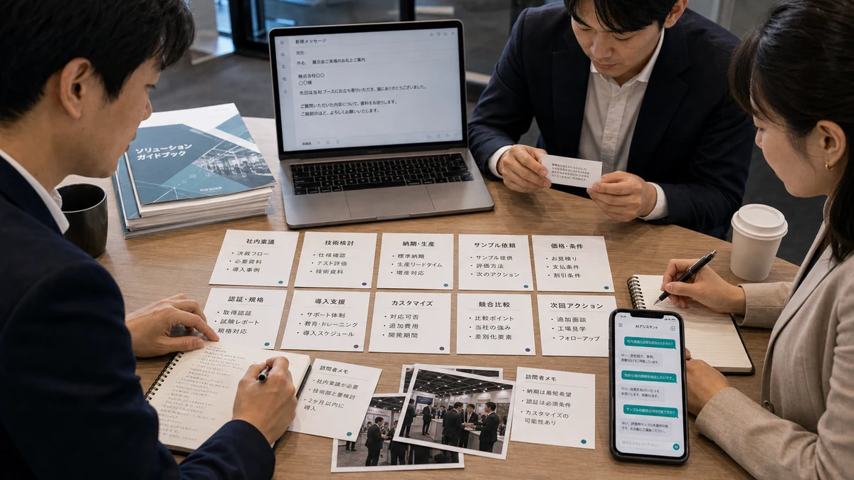 質問タイプ別にフォロー文面を作る画像