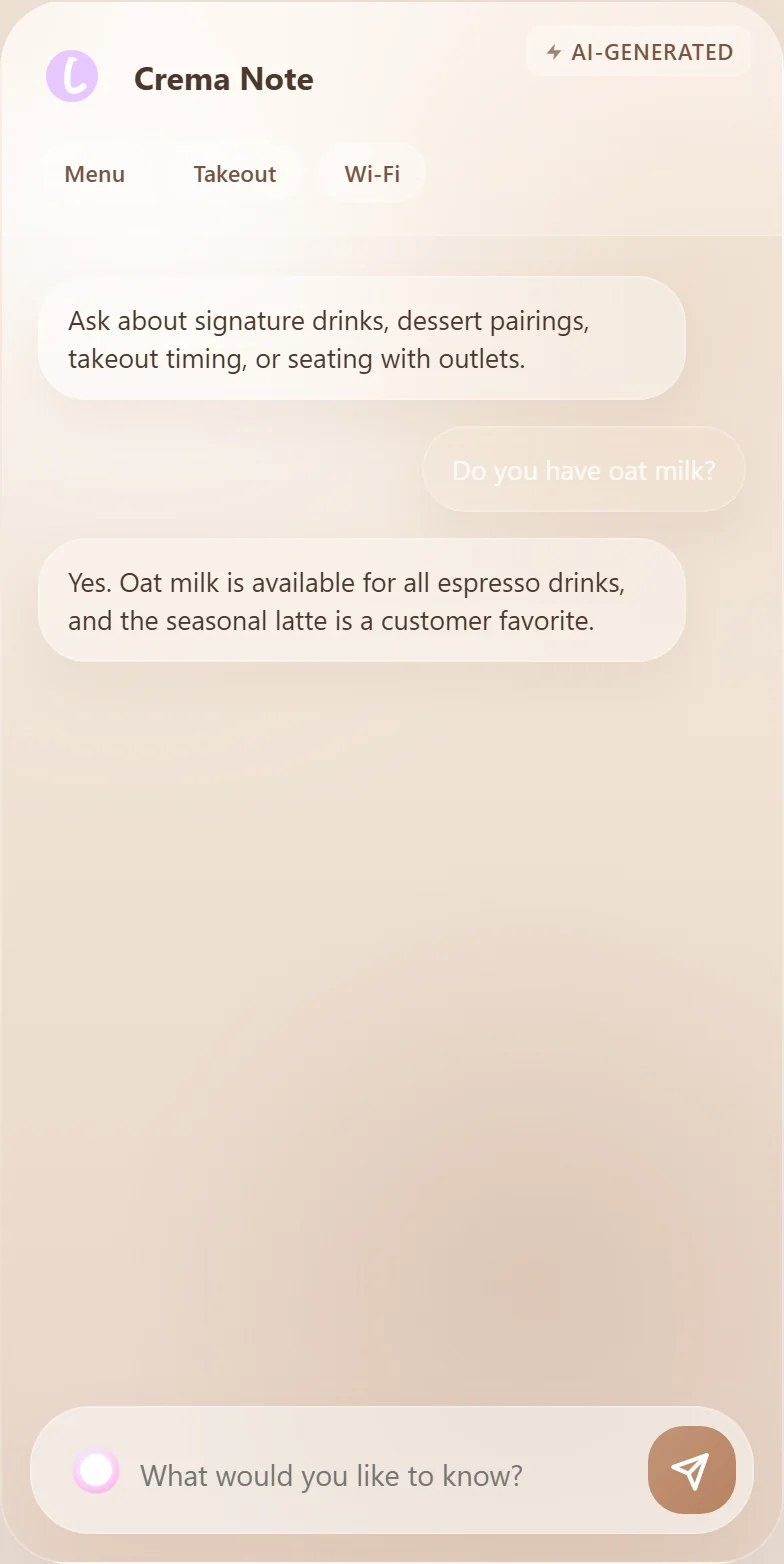 Crema Note theme preview