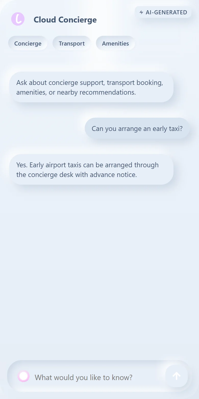 Concierge Cloud theme preview